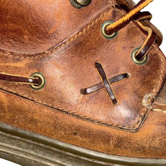 Vintage Polo Sport Ranger Lug Sole Chukka Boots 9 Moc Toe Cognac Leather Lace Up main image 7